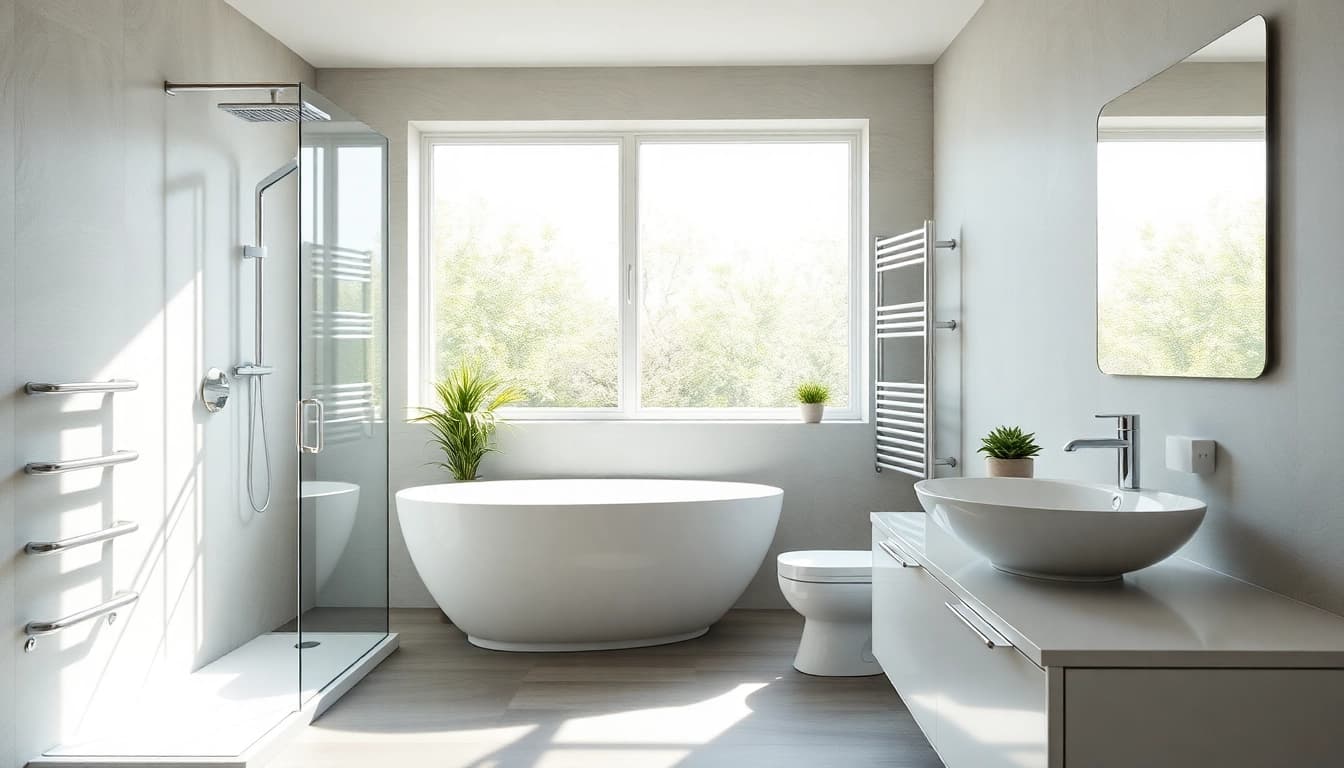 sonni sanitär GmbH bietet hochwertige Badezimmerprodukte in einer eleganten Umgebung an.