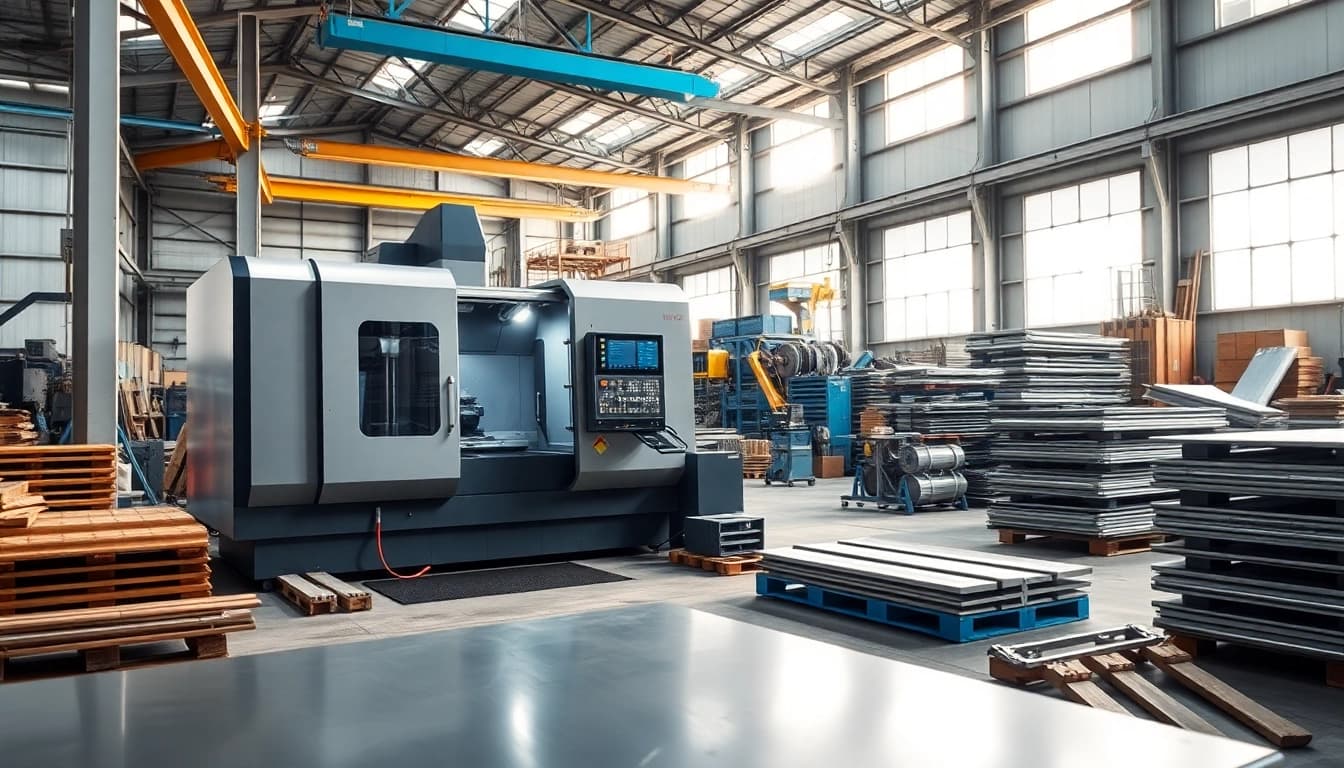 Showcasing a CNC machine at a metal manufacturer Edmonton, highlighting precision engineering.