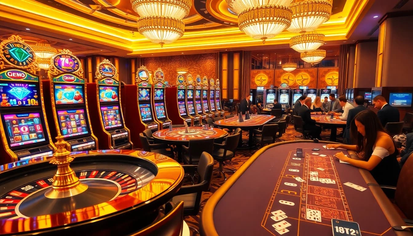 Experience the thrill of gem ev88 with elegant casino games and vibrant slot machines.