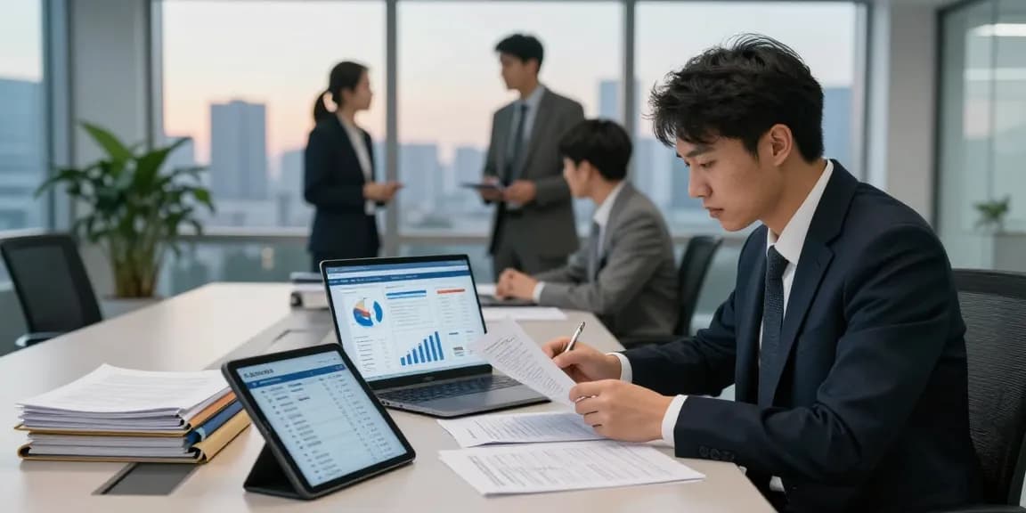 Analyzing financial crime intelligence data in a modern office setting with analytical tools and professional teamwork.