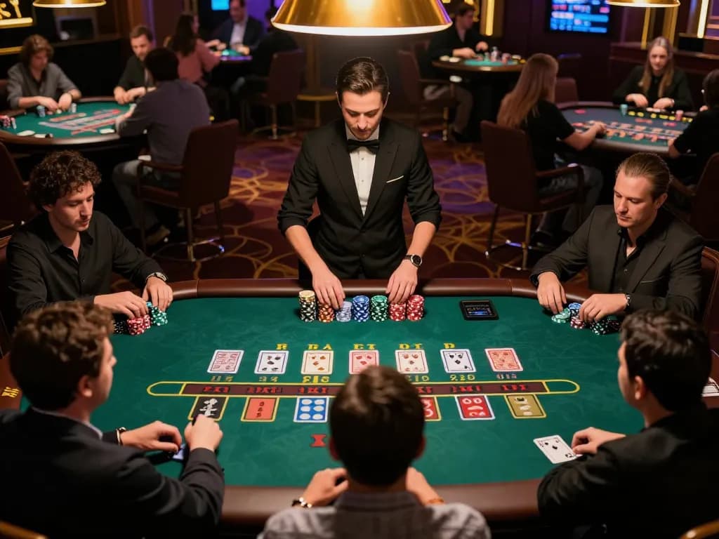 Engaged players experiencing live dealer action at LOTO 188 Baccarat table, capturing the excitement of online gambling