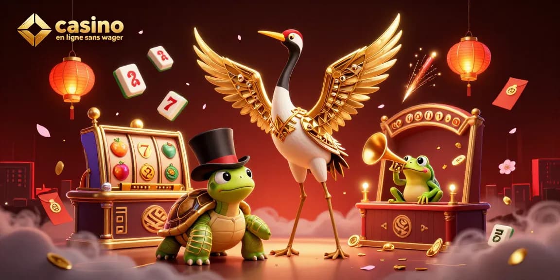 Jouer dans un casino en ligne sans wager avec des personnages colorés dans une illustration 3D captivante.