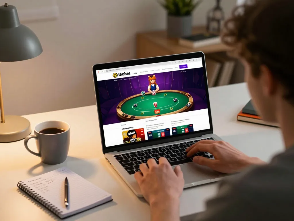 Experience thabet online casino gaming with engaging poker action enjoyed from a cozy home setup