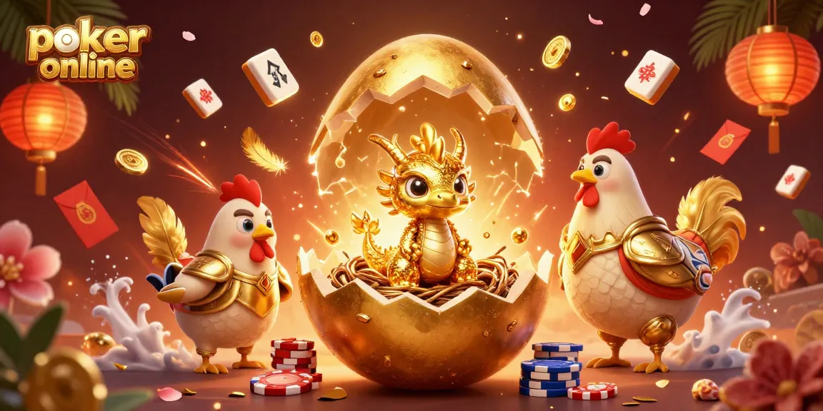 Jouez au poker en ligne dans un univers magique avec un dragon d'or et des jetons éblouissants.