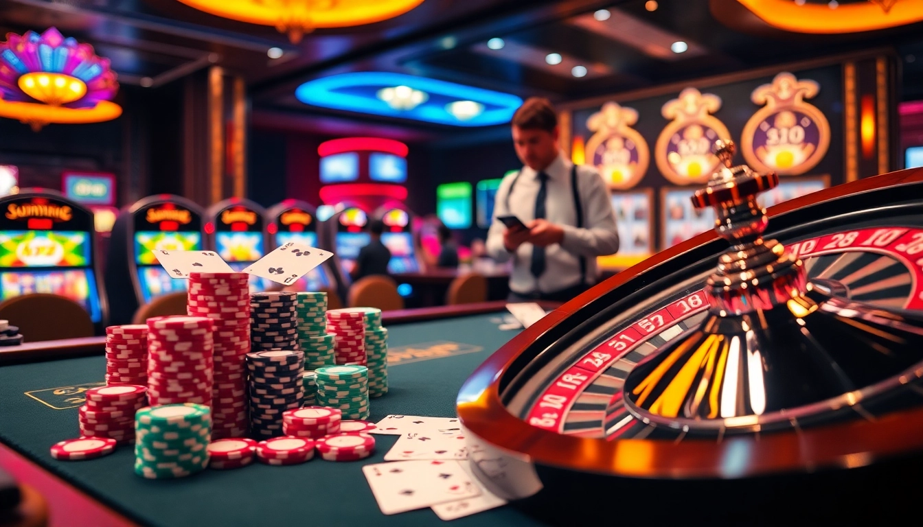 Immerse in the excitement of online gambling at https://go88.fast/ with vibrant gaming tables and a professional dealer.