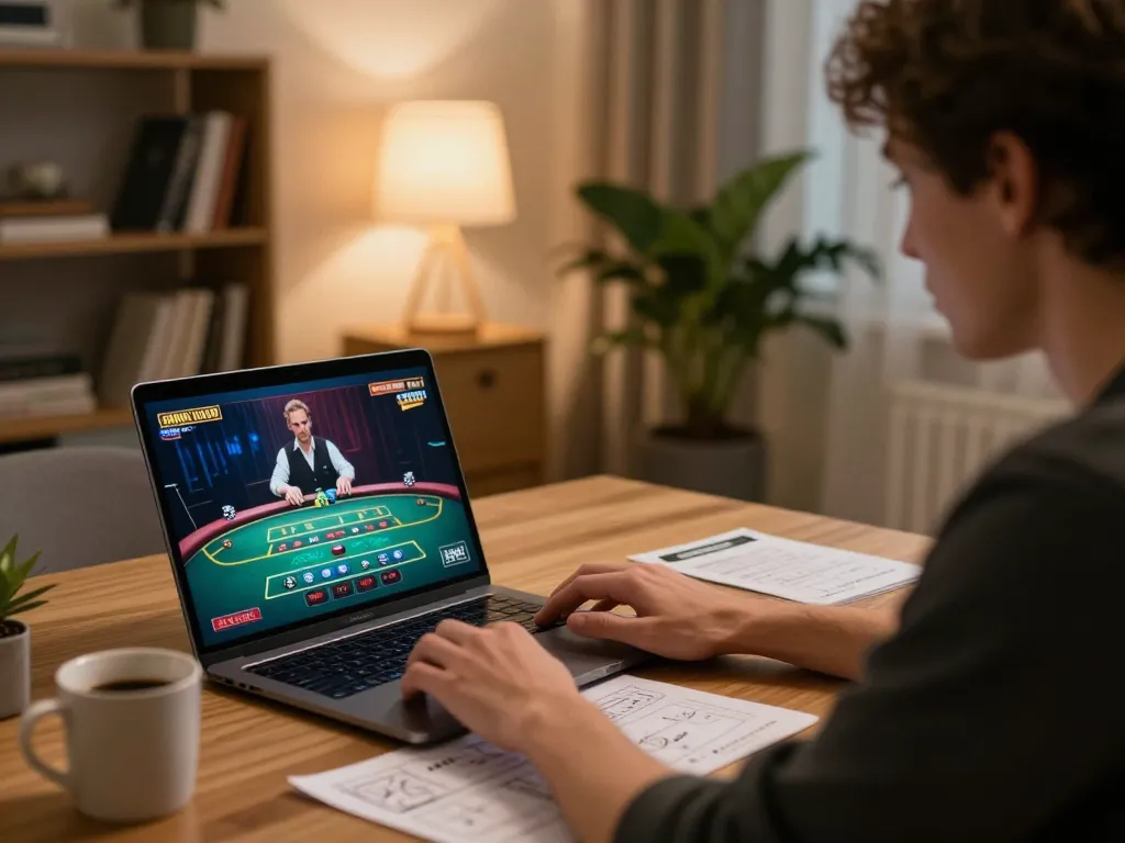 Engaging in an online game of Sun Win at home with live dealer interaction