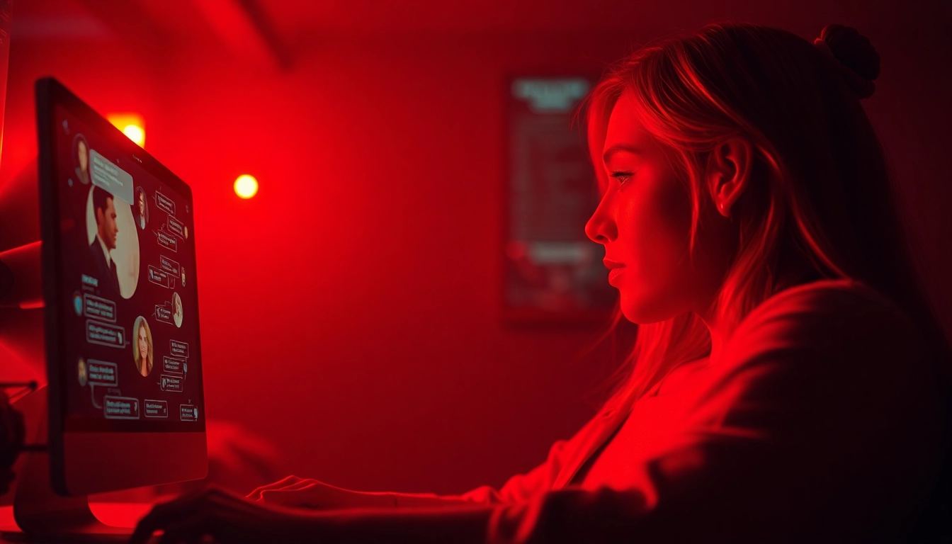 Engaging scene of sex chat AI with lifelike characters and digital interaction.