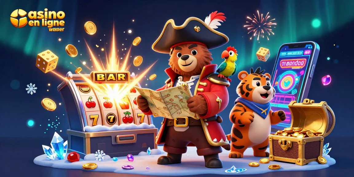 Gagnez avec des jeux de casino en ligne sans wager dans une scène fantasque remplie de richesses.
