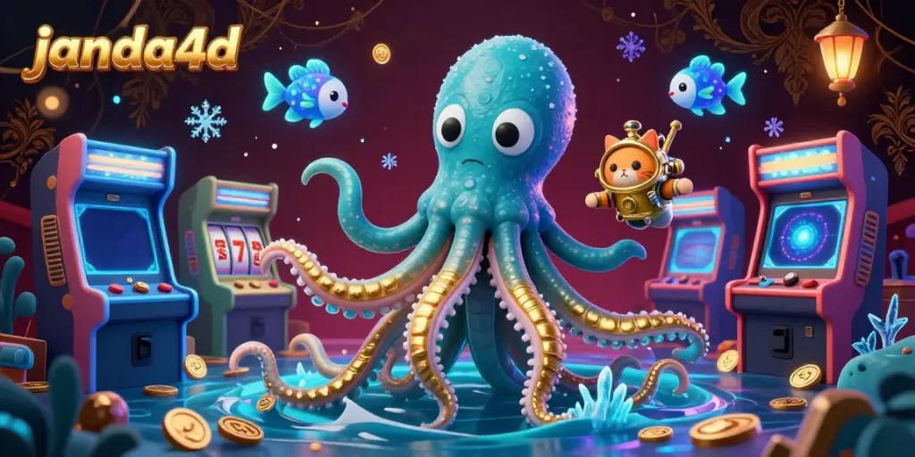 Dengan janda4d, rasakan serunya bermain dengan mesin slot 3D dan kraken emas dalam ilustrasi yang memikat ini.