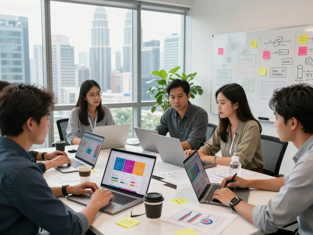Collaboration among a freelance web design team in Malaysia boosts strategies for effective SEO services.