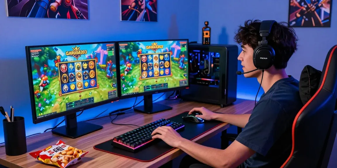 Experience the excitement of garuda303 slot in a vibrant online gaming setup with engaging gameplay visuals.