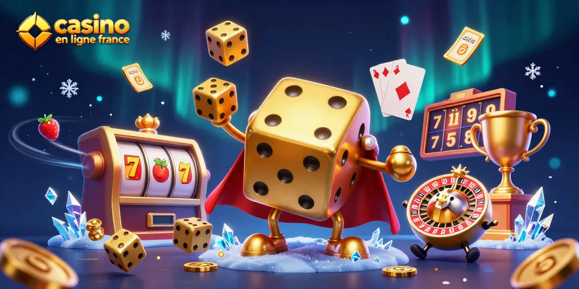 Découvrez les jeux au casino en ligne France avec un golem de dés dorés, ajoutant des éléments de jackpot.