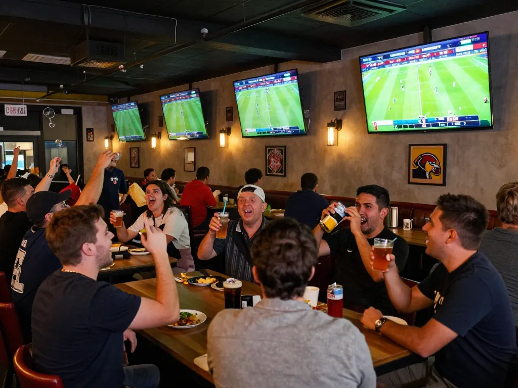 KQBD updates provide thrilling live sports scores and engaging fan interactions in a lively sports bar setting.