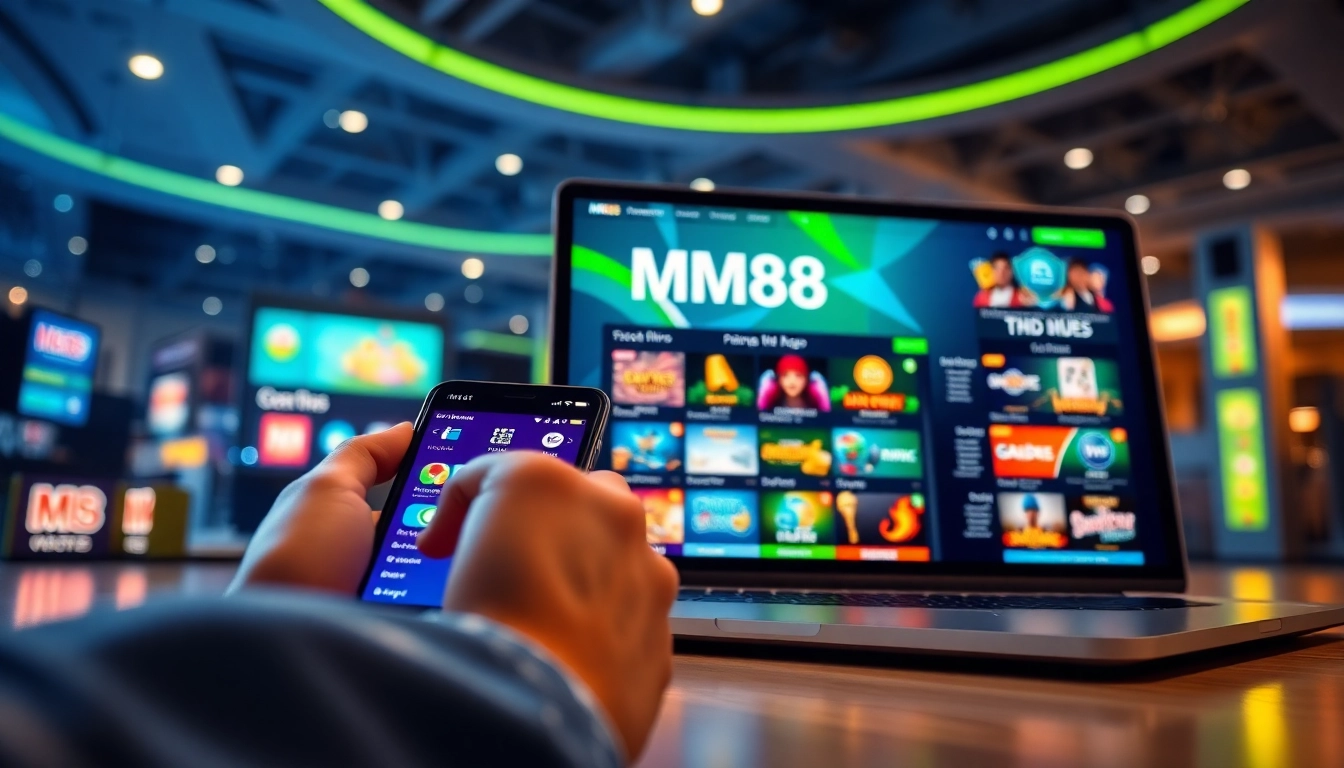 Experience MM88 online gaming platform with a user-friendly interface and vibrant design.