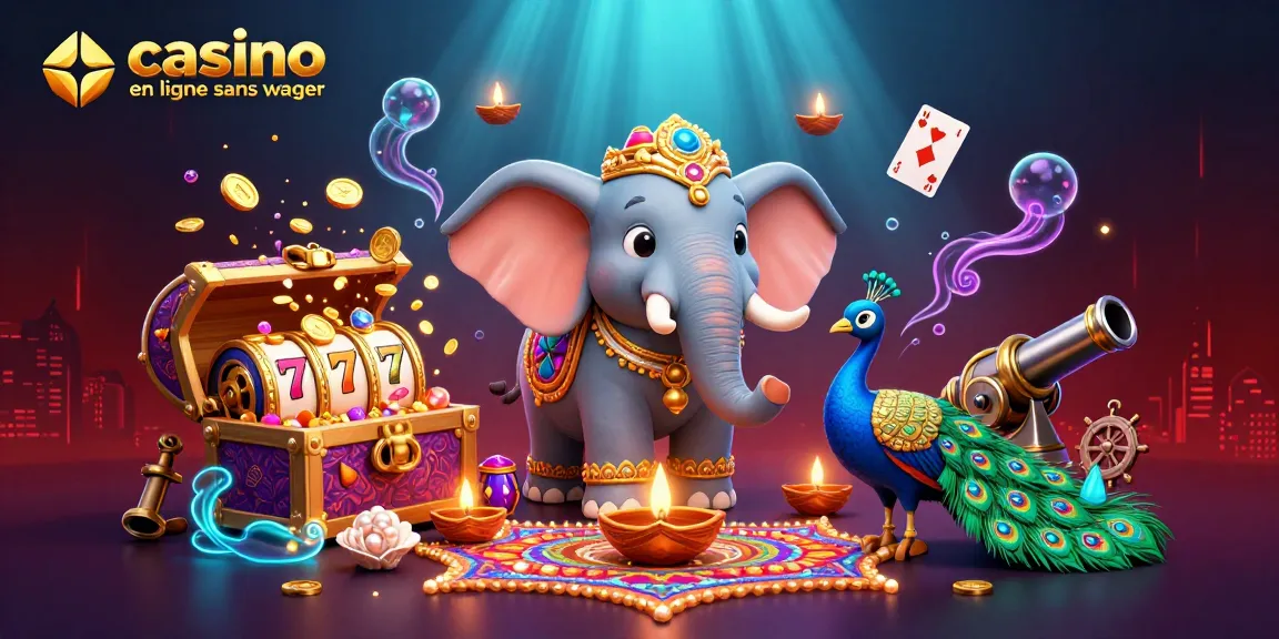 Gérez votre jeu dans un casino en ligne sans wager avec cet éléphant coloré et dynamique.