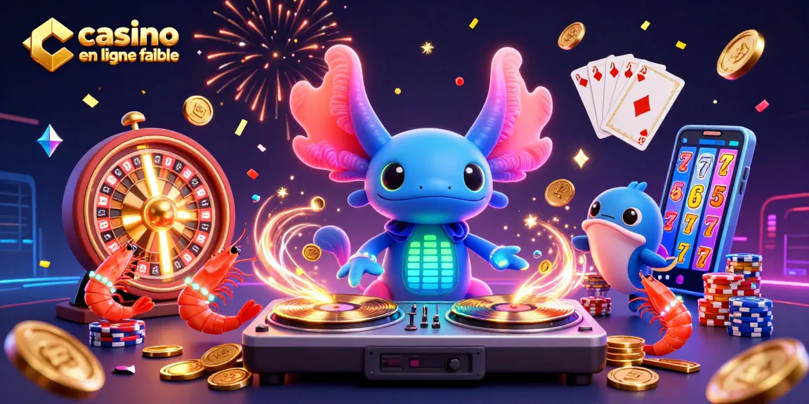 Profitez du monde coloré et dynamique des casinos en ligne fiables avec cette illustration 3D captivante.