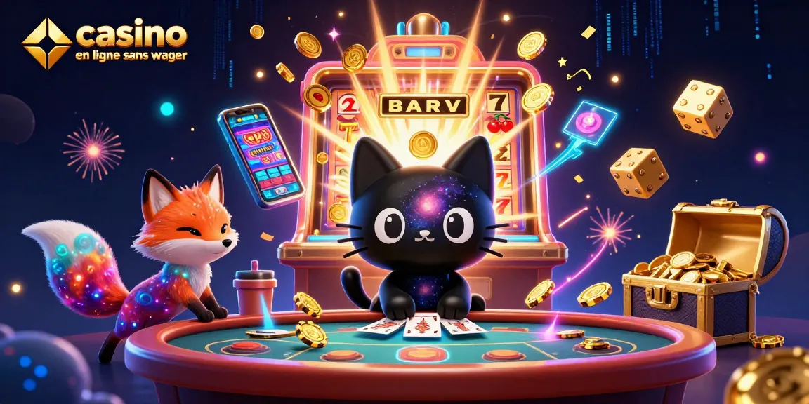 Gagnez à casino en ligne sans wager avec une illustration de jeu dynamique pleine d'énergie.