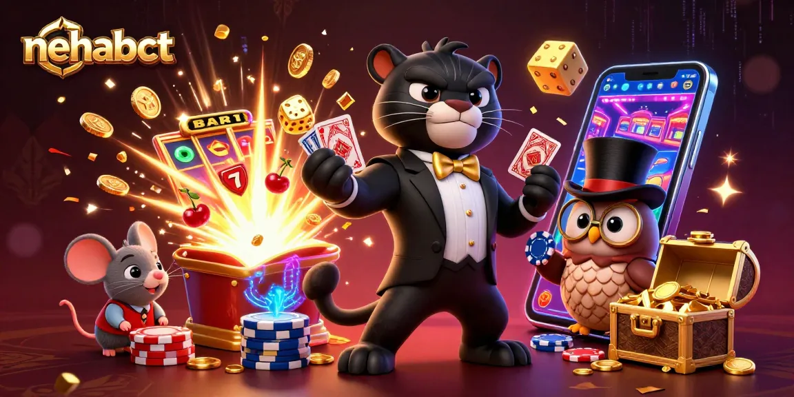 Mainkan permainan seru di nehabct dengan mesin slot megah dan karakter kartun menarik.
