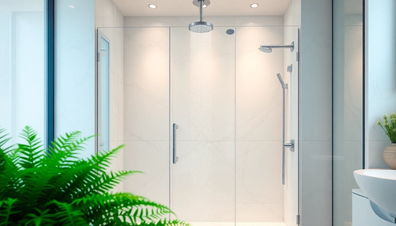 Transform your bathroom with elegant showers Australia, featuring modern design and lush greenery.