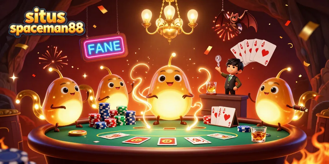 Experience thrilling gameplay at situs spaceman88, illuminated by glowworms in a vibrant casino scene.