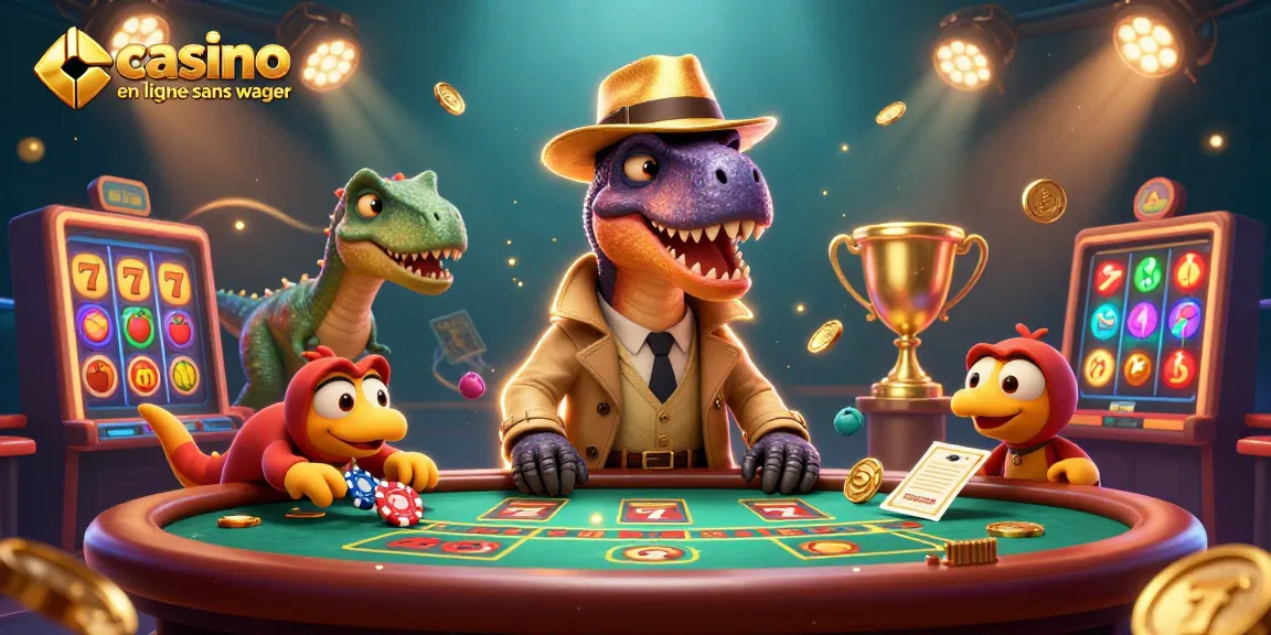 Plongez dans l'expérience du casino en ligne sans wager avec un rapace 3D aux tables, sous l'œil attentif d'un pit boss.