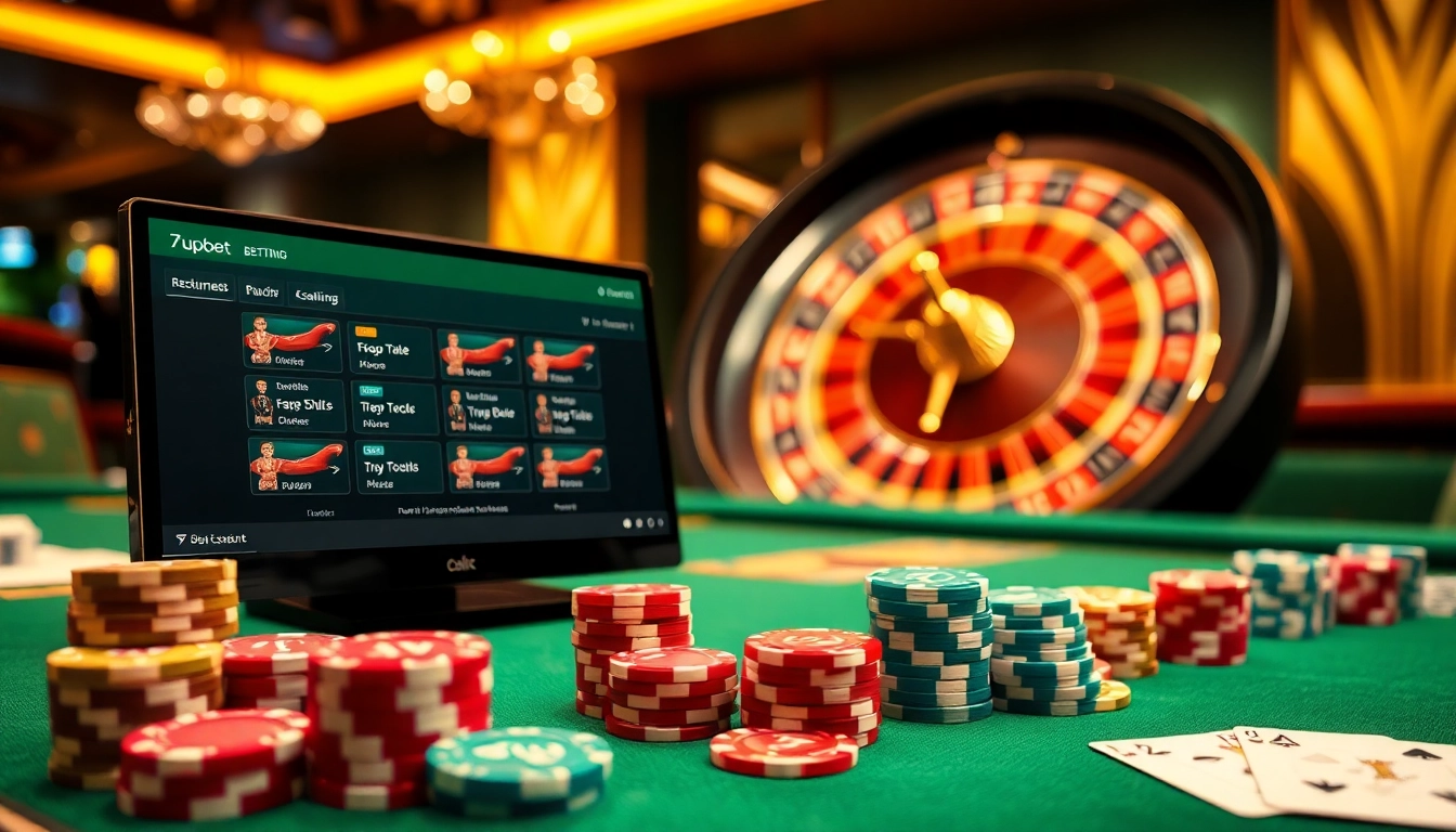 Experience the excitement of betting at 7upbet's sophisticated casino table.