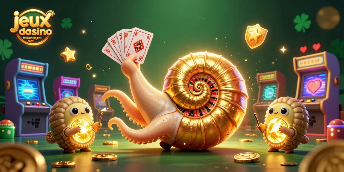 Explorez les jeux de casino en ligne argent réel avec une illustration captivante d'un nautilus géant et ses compagnons.
