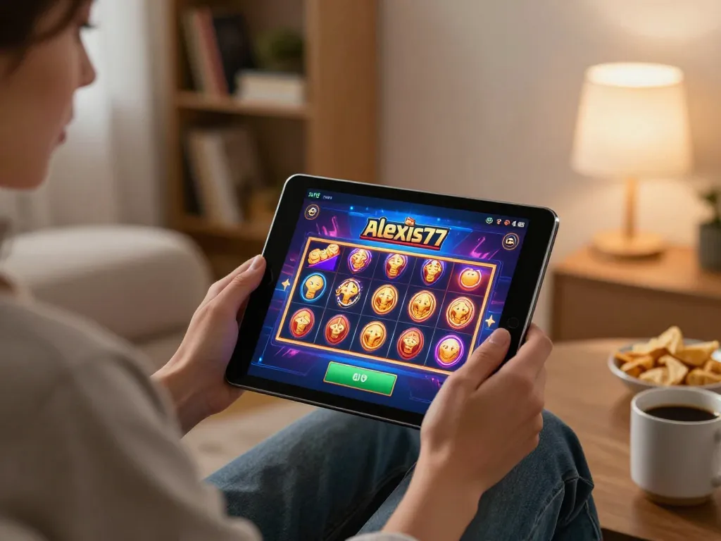 Experience thrilling gameplay on the alexis77 platform with a cozy home gaming setup.