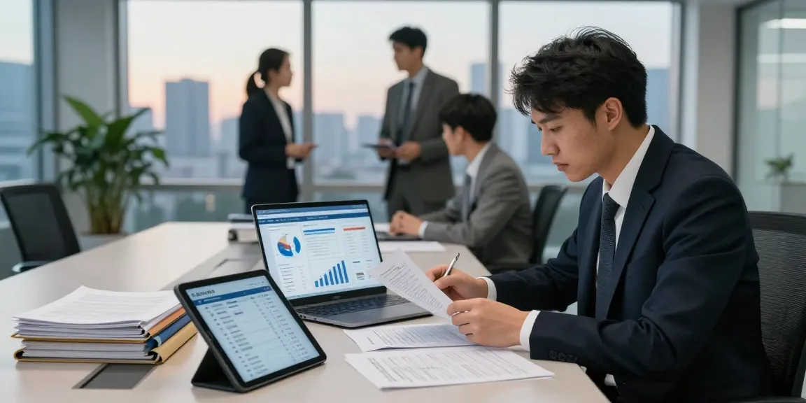 Analyzing financial crime intelligence data in a modern office setting with analytical tools and professional teamwork.
