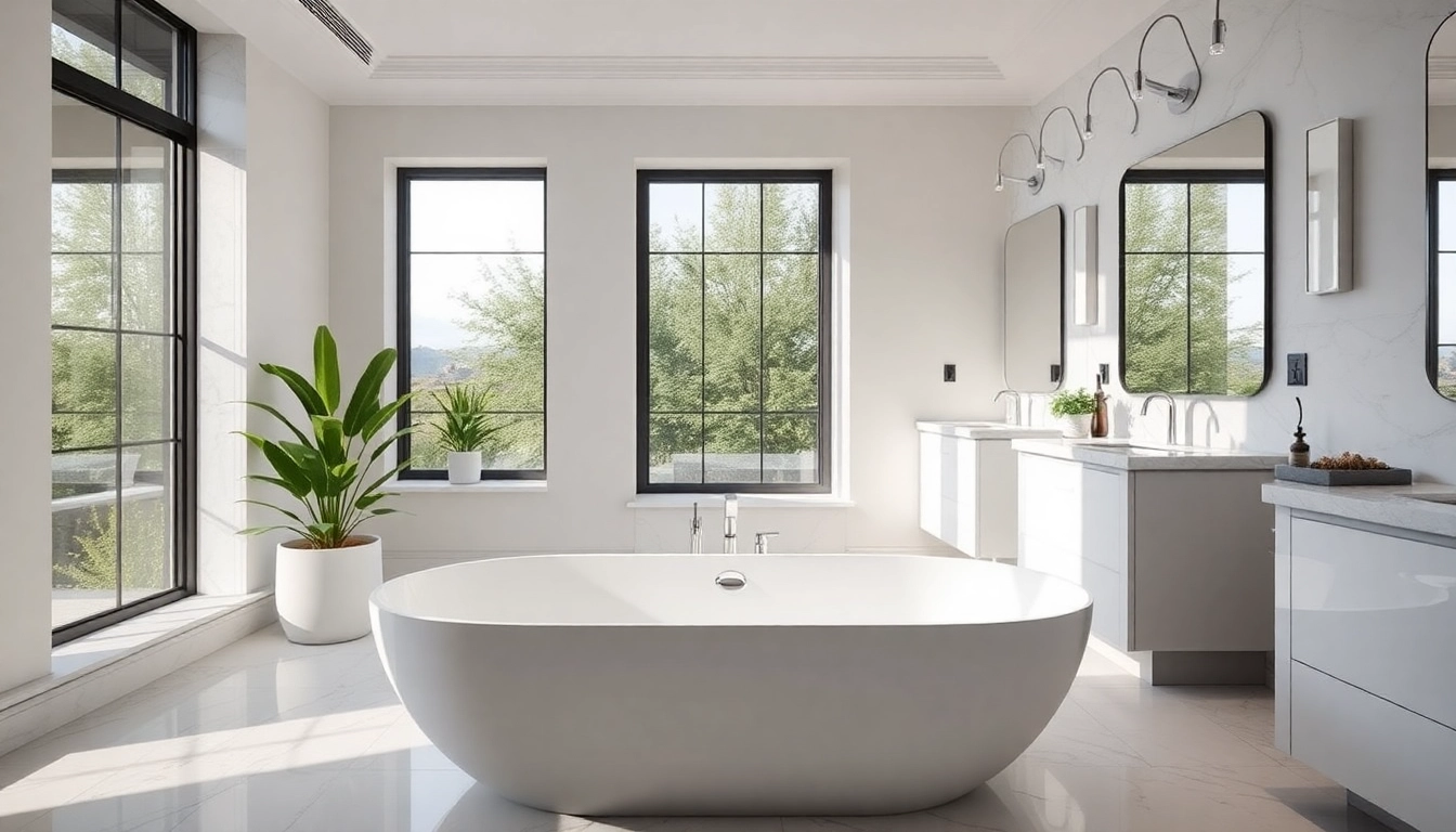 Stunning bathroom renovation Manchester featuring modern design with luxurious fixtures and serene ambiance.