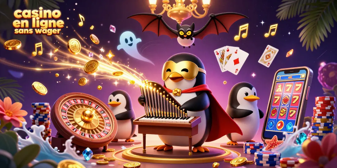 Profitez du frisson des jeux avec notre illustration dynamique casino en ligne sans wager, mettant en scène des personnages captivants.