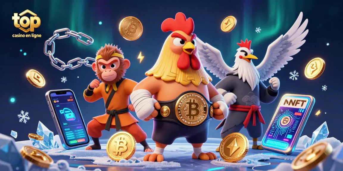 Immersion dans un top casino en ligne avec un coq Muay Thai et un singe Shaolin.
