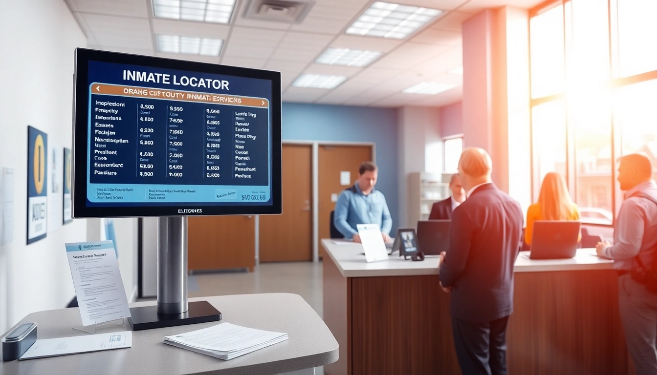 Utilize the Orange County Jail Inmate Locator service at a professional office setting.