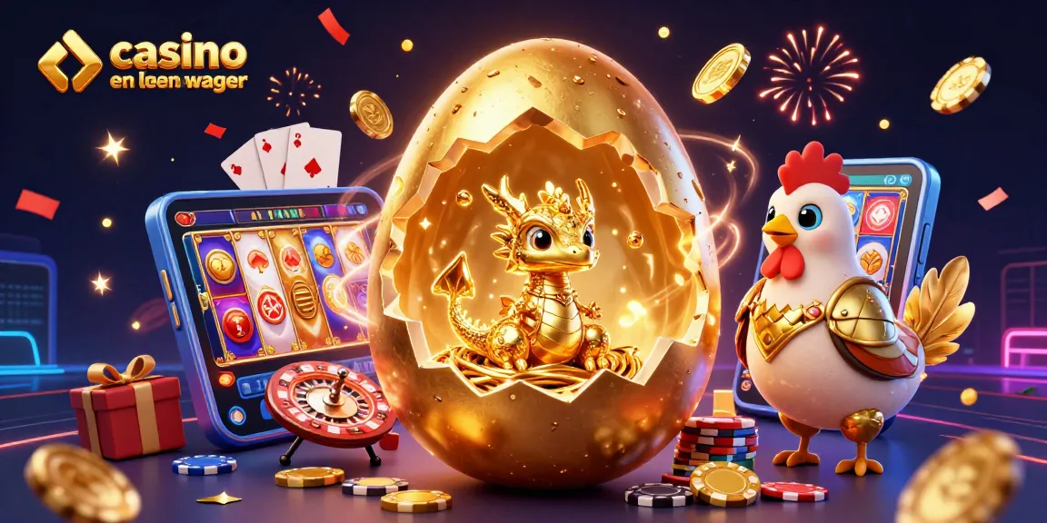 Vivez l'excitation du casino en ligne sans wager avec un dragon doré et des jetons de poker autour d'un smartphone.