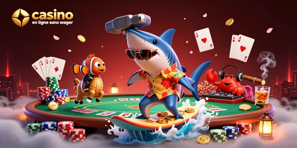 Plongez dans l'univers du casino en ligne sans wager avec ce visuel dynamique alliant plaisir et stratégie.