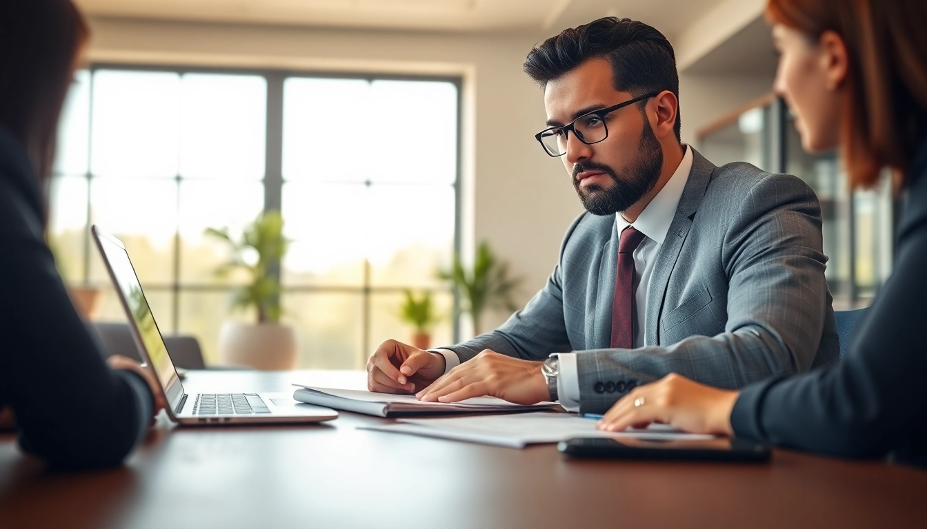 Consultation with a truck accident attorney Clearwater in a professional office setting.