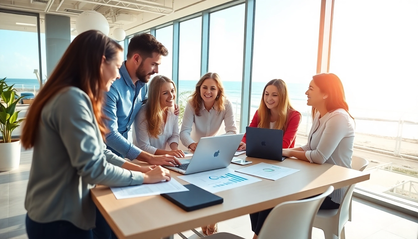 SEO Agency Clearwater demonstrating effective digital marketing strategies in an engaging office setting.