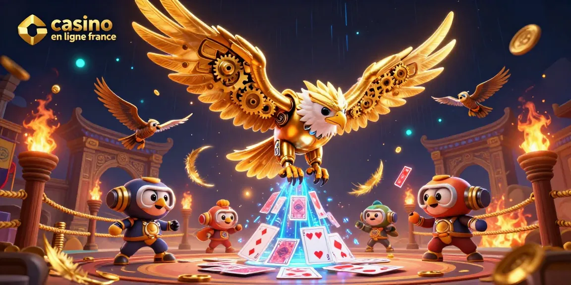 Vivez l'excitation du casino en ligne France avec une illustration animée captivante.