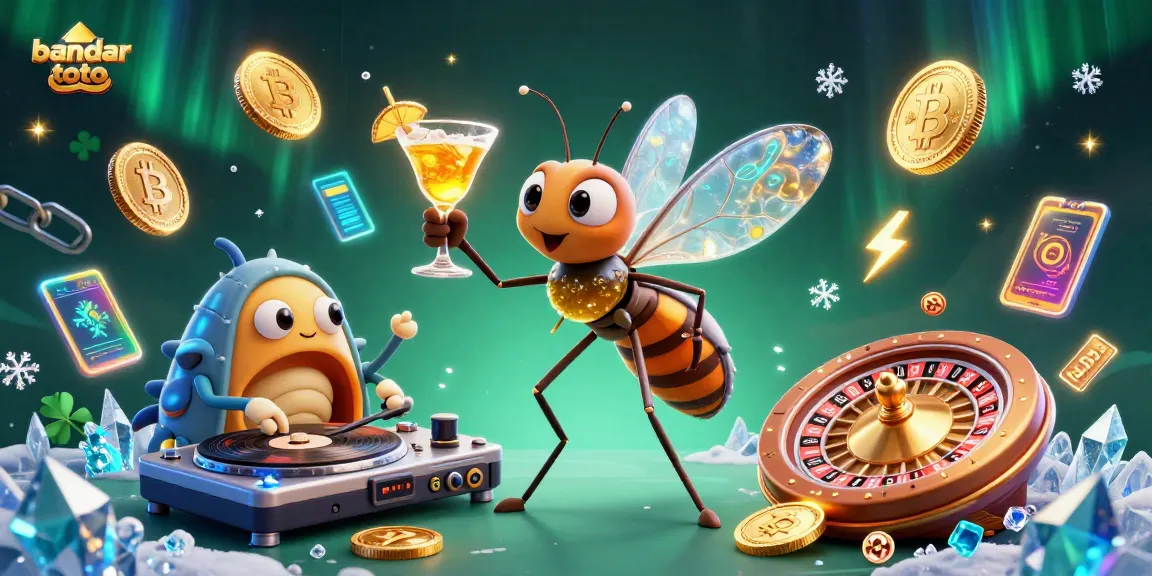 Engage with bandar toto in this vibrant 3D illustration showcasing lively casino elements.
