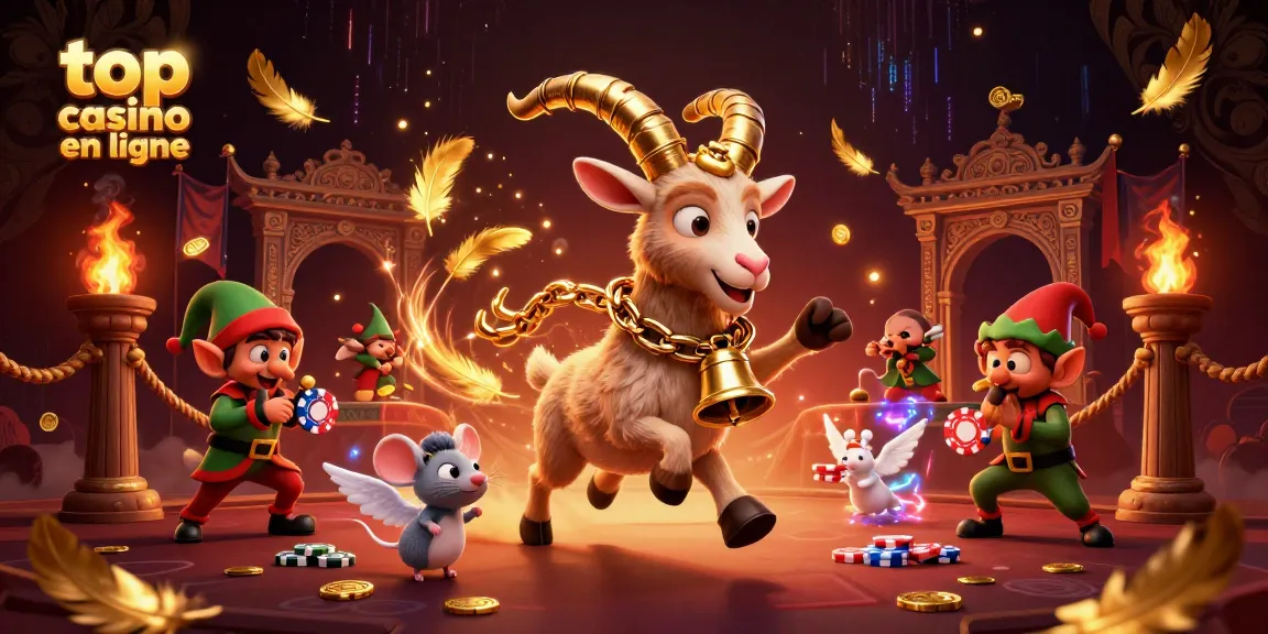Top casino en ligne avec un Krampus festif, un ange souris et des gremlins jouant à des jeux d'argent