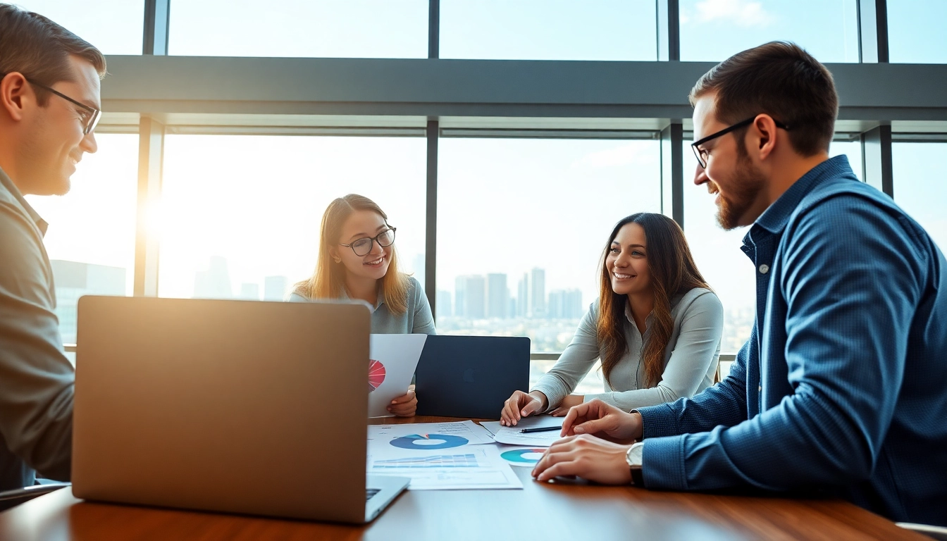Enhance your visibility with edmonton seo strategies in an engaging office environment.