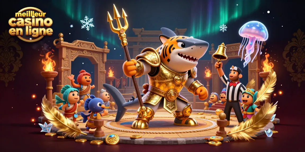 Illustrez votre expérience de jeu avec le meilleur casino en ligne, en plongée dans une arène sous-marine dynamique, pleine d'énergie.