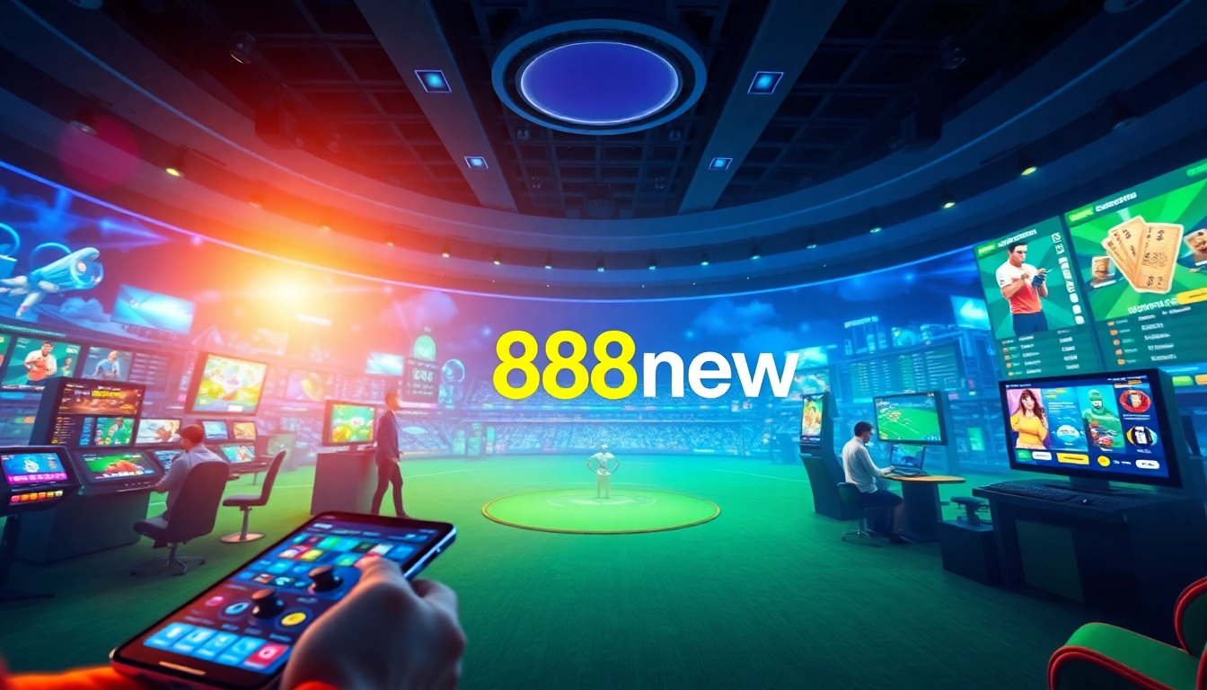 Engaging digital gambling scene featuring 888new, showcasing online games and trustworthy user experience.