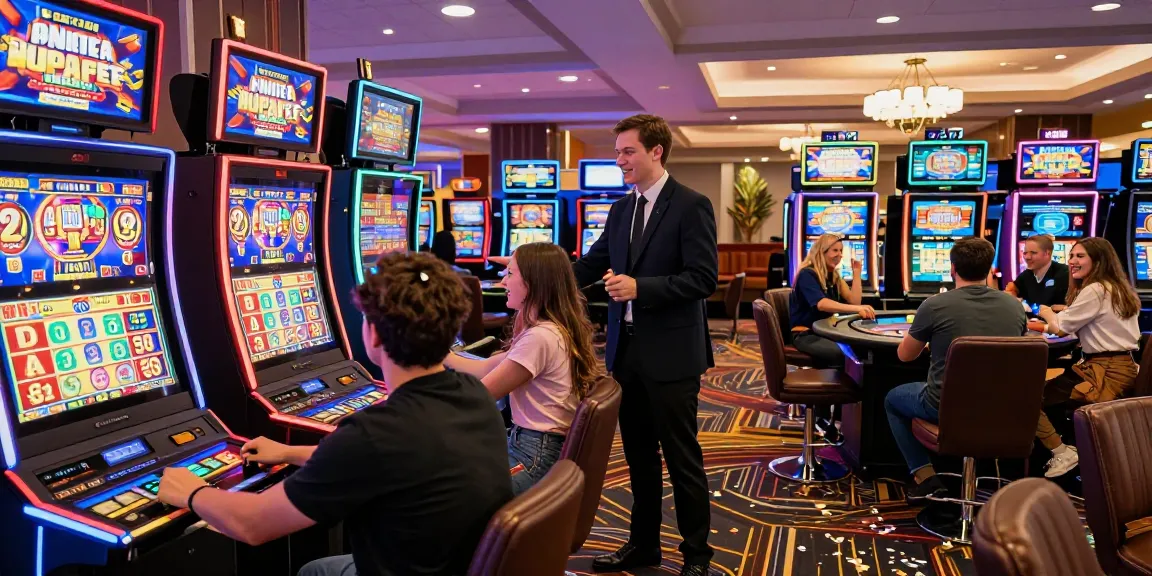 Engaged players experiencing slot depo 5k excitement in a vibrant online casino atmosphere.