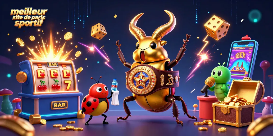 Pariez sur le meilleur site de paris sportif avec une animation captivante d'insectes et des machines à sous.