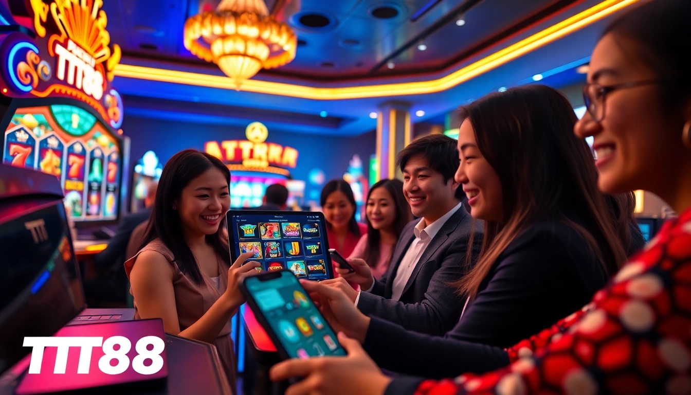 Online gaming experience at TT88 with engaging digital interface and happy players.