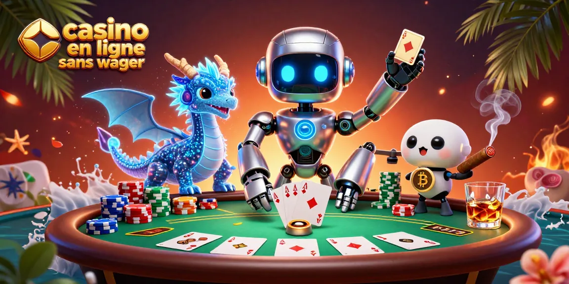Profitez de la meilleure expérience de jeu dans un casino en ligne sans wager, avec des robots 3D et des éléments de poker
