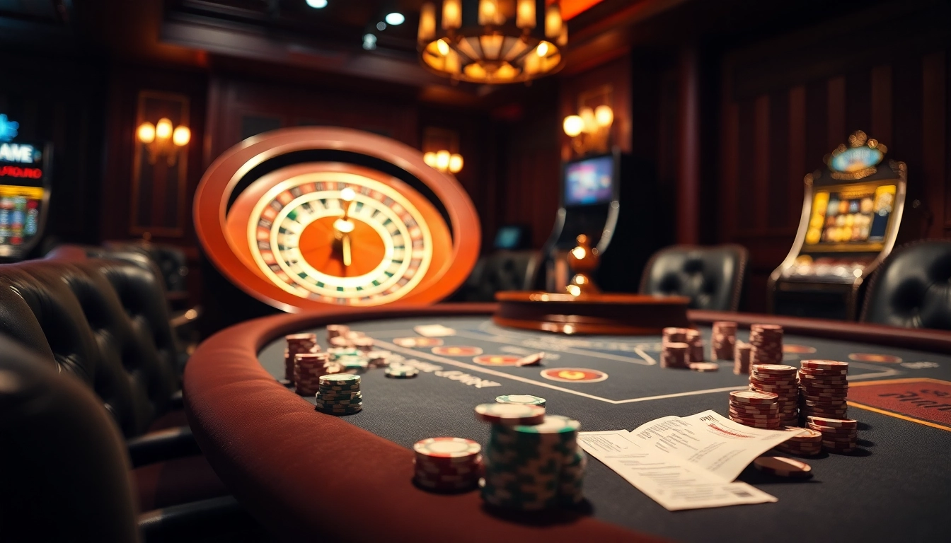 Experience the thrill of chơi game mmoo at a vibrant casino table with excited players.
