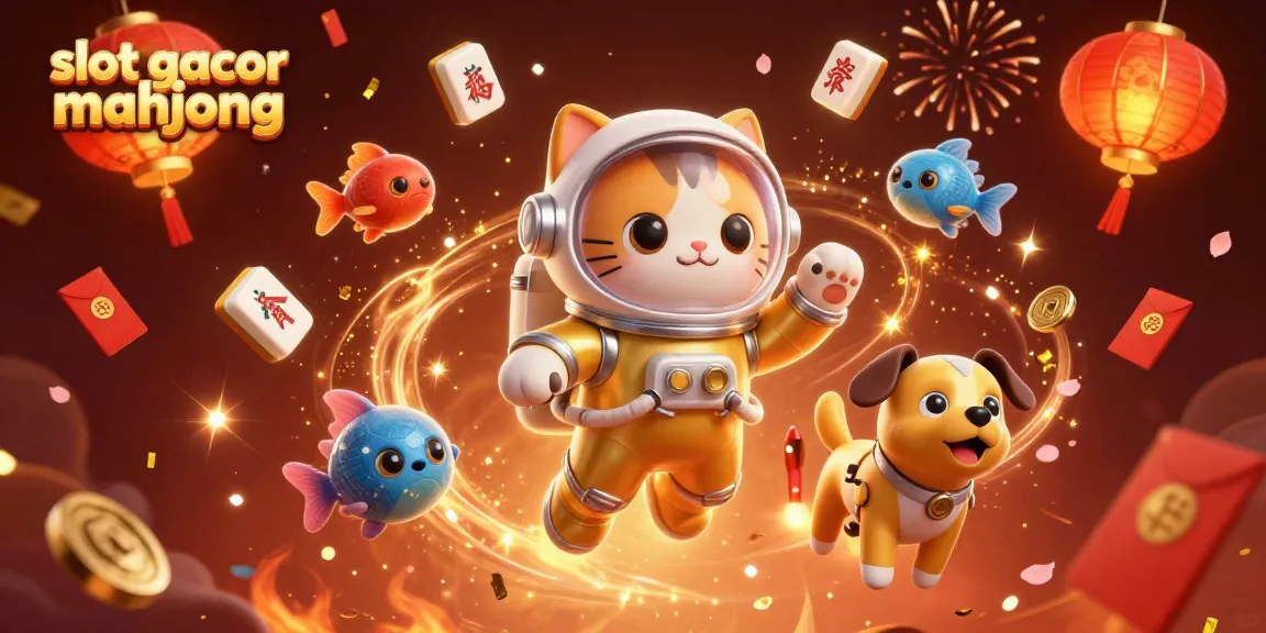 Experience the thrill of slot gacor mahjong with dynamic 3D characters and festive casino elements.