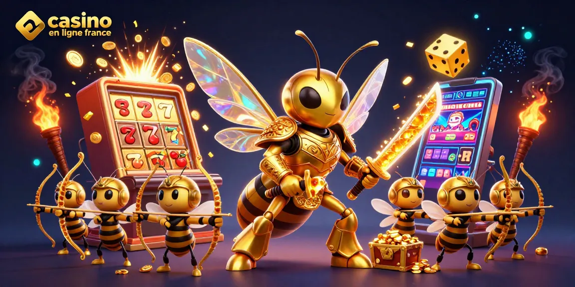 Jouez à casino en ligne France avec des jackpots, machines à sous et personnages colorés.